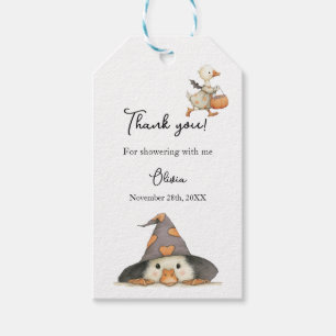 Étiquettes-cadeau Halloween Goose Baby shower merci pour