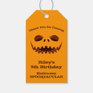 Étiquettes-cadeau Halloween Jack o' Lantern Fête d'anniversaire Favo