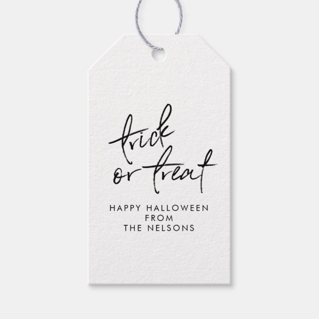 Étiquettes-cadeau Halloween Party Trick ou Treat Bag Candy Favoriser (Devant)