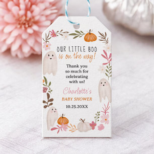 Étiquettes-cadeau Halloween petits fantômes mignons pour une baby sh