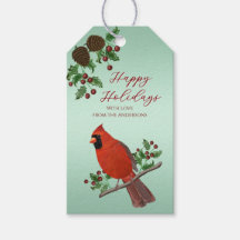 Hand-Drawn Cardinals & Greenery | Christmas
