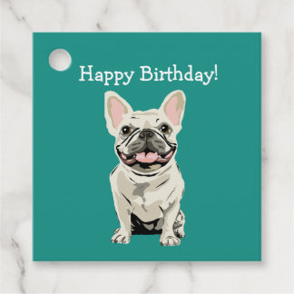 Étiquettes Cadeau Happy birthday - Cream French Bulldog