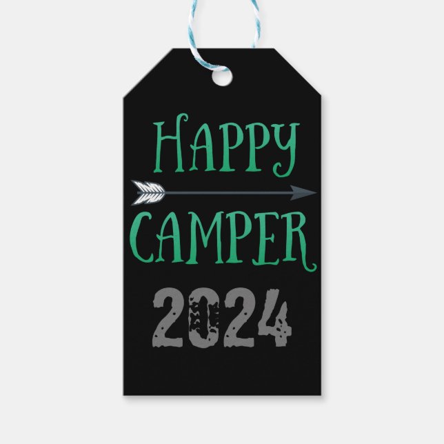 Étiquettes-cadeau Happy Camper (Devant)