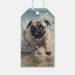 Étiquettes-cadeau Happy Carlin at the Beach personnalisable