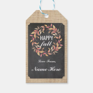 Étiquettes-cadeau Happy Fall Harvest Festival Gift Tags Chalk Tag