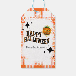 Étiquettes-cadeau Happy Halloween Jackolantern Citrouille