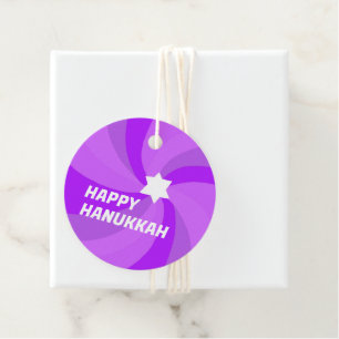 Étiquettes Cadeau HAPPY HANOUKKA Modern Star de David Custom