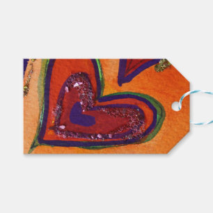 Étiquettes-cadeau Happy Hearts Love Custom Card Tags cadeaux