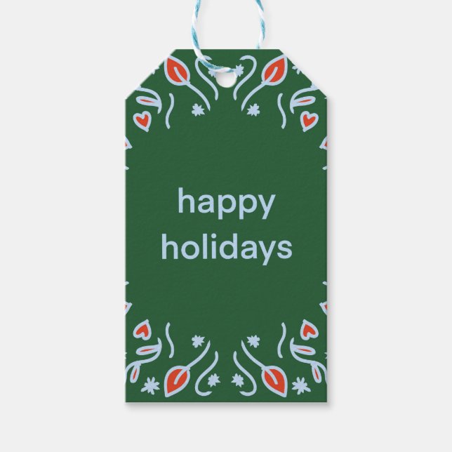 Étiquettes-cadeau Happy holidays note (Devant)