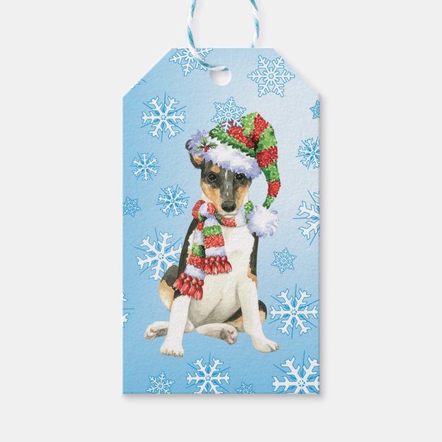 Étiquettes-cadeau Happy Howlidays Smooth Collie (Devant)