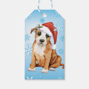 Étiquettes-cadeau Happy Howlidays Staffordshire Bull Terrier