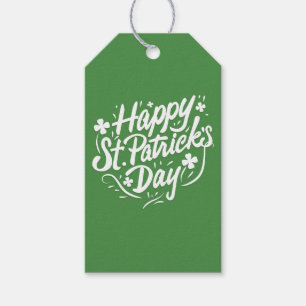 Étiquettes-cadeau Happy Jour de la Saint Patrick irlandais Shamrock 
