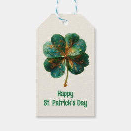 Étiquettes-cadeau Happy St. Patrick’s Day Elegant Shamrock