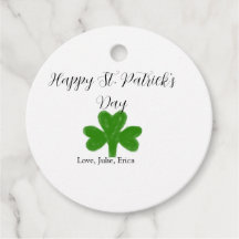 Happy St. Patrick's day green shamrock name 