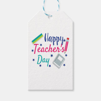 Étiquettes-cadeau Happy teacher's day  classic round 