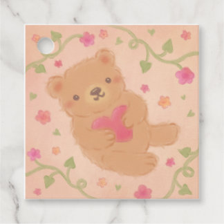 Étiquettes Cadeau Happy Valentine's Day with Teddy Bear