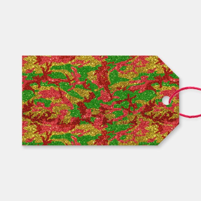 Étiquettes-cadeau Haus De Camo Gold Motif (Devant (Horizontal))
