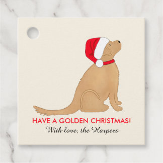 Étiquettes Cadeau Have a Golden Christmas Customized Flat Card