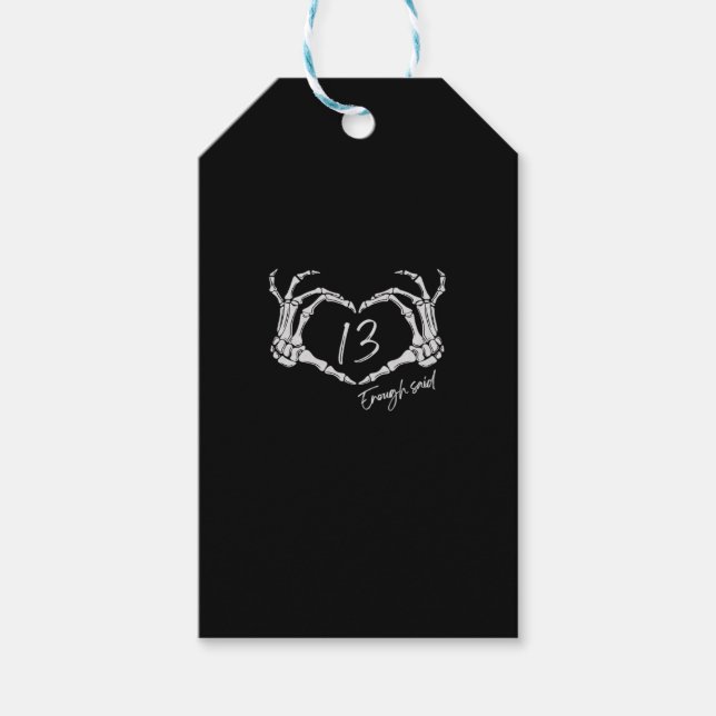 Étiquettes-cadeau Heart Skeleton Main Classic (Devant)
