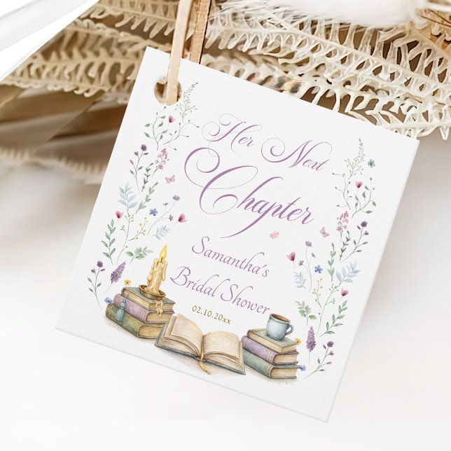 Étiquettes Cadeau Her Next Chapter Bridal Shower  (Créateur téléchargé)