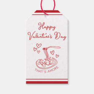 Étiquettes-cadeau Heureuse Sainte-Valentin simple qui est plus rouge