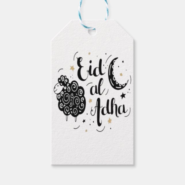 Étiquettes-cadeau Heureux Adha Eid (Devant)