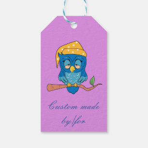 Étiquettes-cadeau Hibou somnolent Thunder_Cove