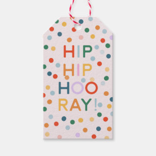 Étiquettes-cadeau Hip Hip Hooray Fêtes d'anniversaire