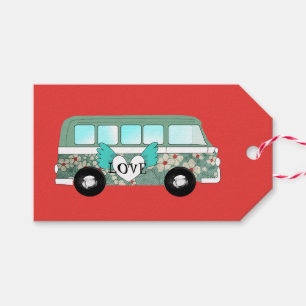 Étiquettes-cadeau Hippie Camper Van Love Coeur Amusant Romantique