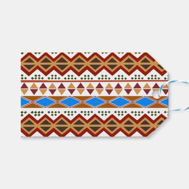 Étiquettes-cadeau Histoire tribale (Devant (Horizontal))