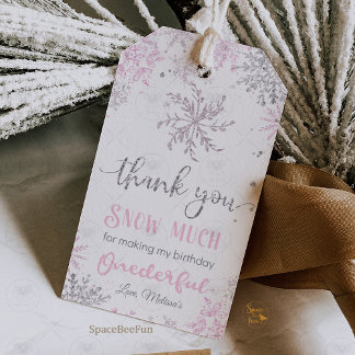 Étiquettes-cadeau Hiver Onederland Anniversaire