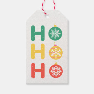 ÉTIQUETTES-CADEAU HO HO HO MERRY CHRISTMAS