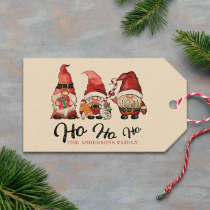 Étiquettes-cadeau Ho Ho Ho ! Noël des mignons nordics
