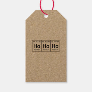 Étiquettes-cadeau HoHoHo Holmium, élément Tableau périodique Word Sc