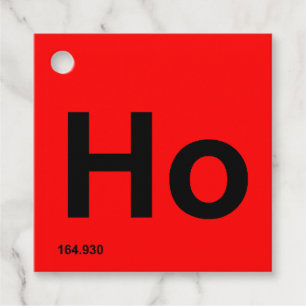 Étiquettes Cadeau HoHoHo Tableau périodique Élément HO Don