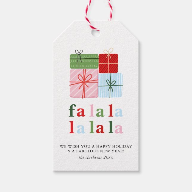 Étiquettes-cadeau Holly Merry & Bright Holiday (Devant)
