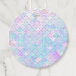 Étiquettes Cadeau Holographie de l'iridescendance de la sirène viole