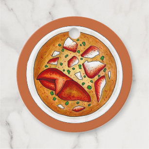 Étiquettes Cadeau Homard Bisque Soupe Fruits de mer Cuisine Cuisine