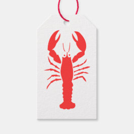 Étiquettes-cadeau homard rouge
