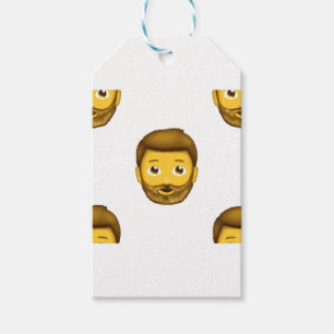 Étiquettes-cadeau homme barbu émoji