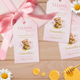 Étiquettes-cadeau Honey Bear Baby Shower - A Little Honey Baby Showe