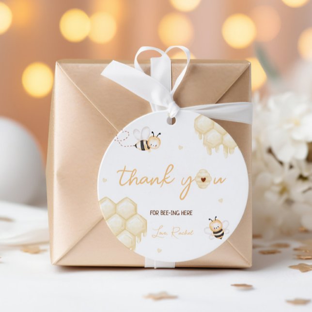 Étiquettes Cadeau Honey Bee 1er anniversaire (Créateur téléchargé)