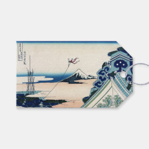 Étiquettes-cadeau Honganji Temple Vista du Mont Fuji Bois japonais