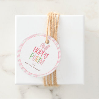 Étiquettes Cadeau Hoppy Purim Bunny Ears