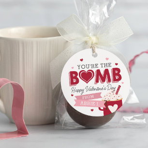 Étiquettes Cadeau Hot Cocaca Bomb Classroom Valentines Day Tags