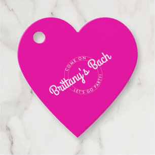 Étiquettes Cadeau Hot rose Retro Dolly Allons faire la fête !