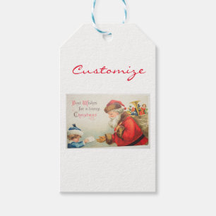 Étiquettes-cadeau Houx rouge Thunder_Cove de ruban