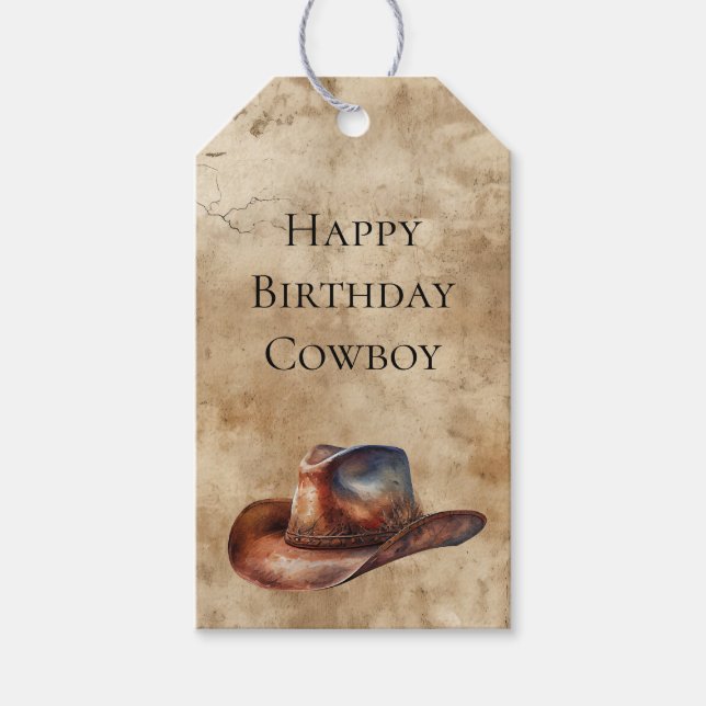 Étiquettes-cadeau Howdy Cowboy Boots Western (Devant)