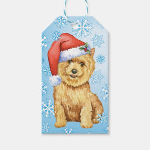 Étiquettes-cadeau Howlidays heureux Norwich Terrier