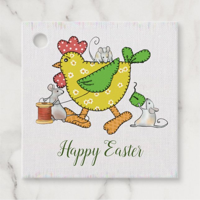 Étiquettes Cadeau Huhn nähen (Devant)